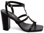 sandália preta salto 9cm napa | VitriNerm