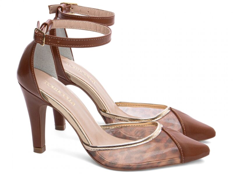 detalhe salto 9cm caramelo scarpin feminino | VitriNerm