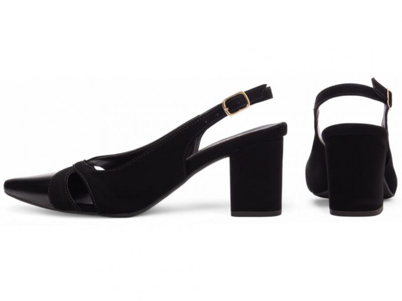 scarpin feminino preto vista lateral salto 6cm | VitriNerm