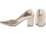 scarpin feminino dourado vista lateral salto 6,5cm | VitriNerm