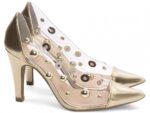 scarpin feminino dourado solado antiderrapante | VitriNerm