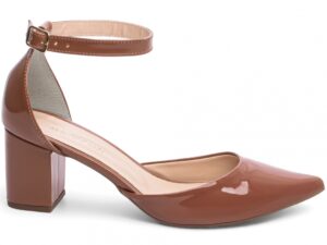 scarpin caramelo salto 6,5cm verniz | VitriNerm
