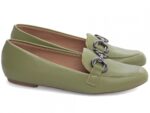 detalhe mocassim feminino verde feminino | VitriNerm