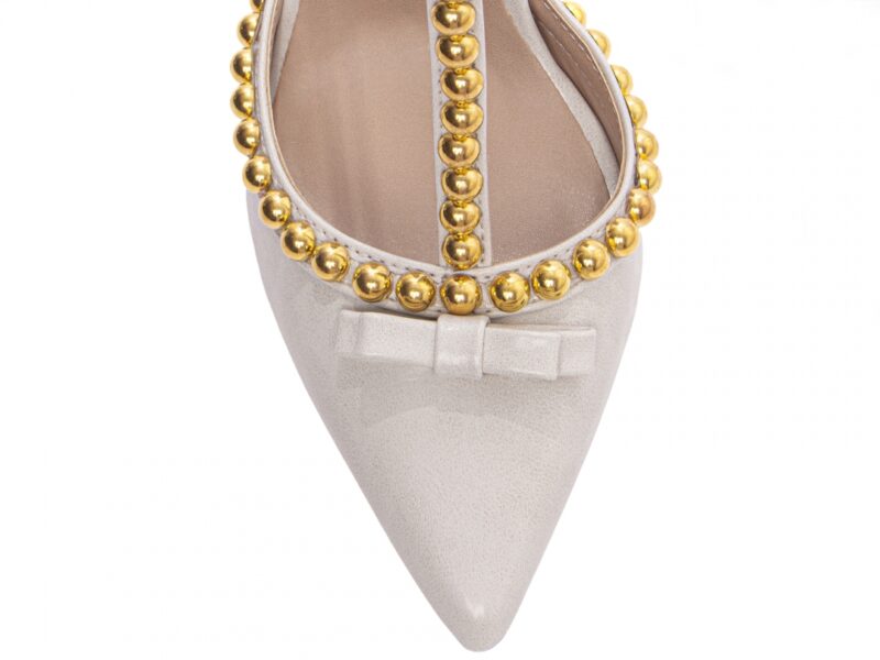 detalhe bico scarpin feminino off white feminino | VitriNerm