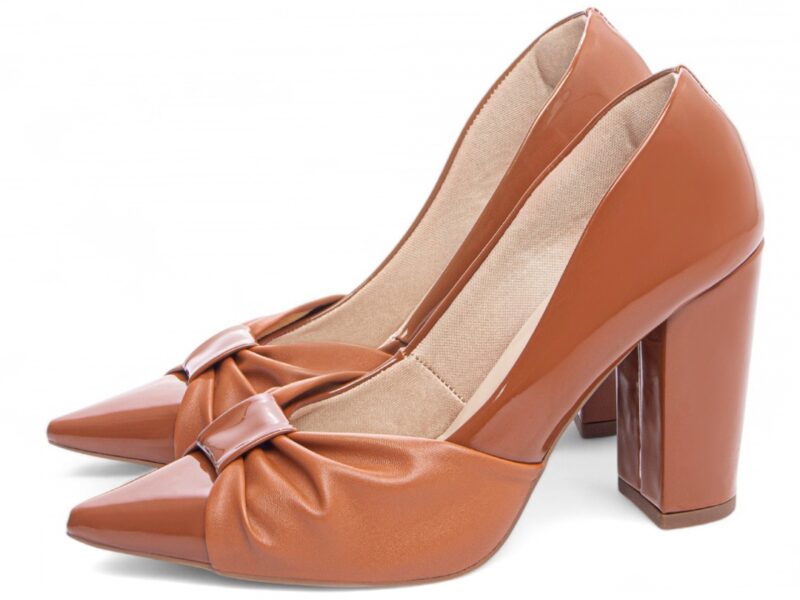 detalhe salto 9cm caramelo scarpin feminino | VitriNerm