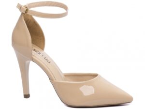 scarpin dourada salto 10cm verniz | VitriNerm