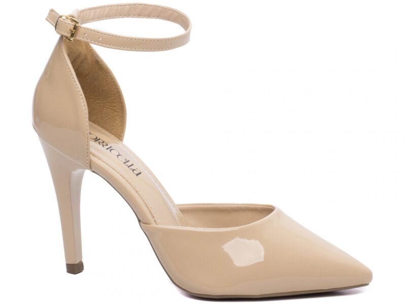 scarpin dourada salto 10cm verniz | VitriNerm