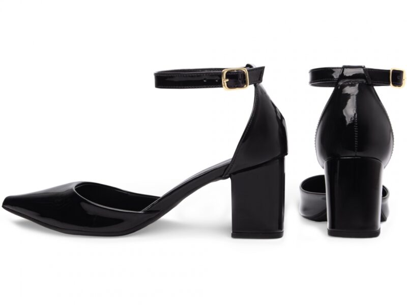 scarpin feminino preto vista lateral salto 6,5cm | VitriNerm