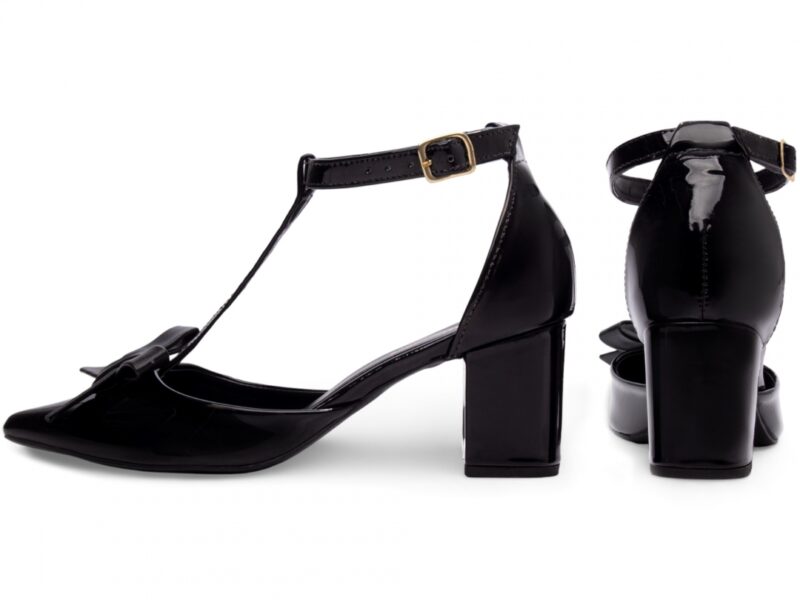 scarpin feminino preto vista lateral salto 6,5cm | VitriNerm