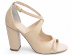 sandália dourada salto 8,5cm napa | VitriNerm