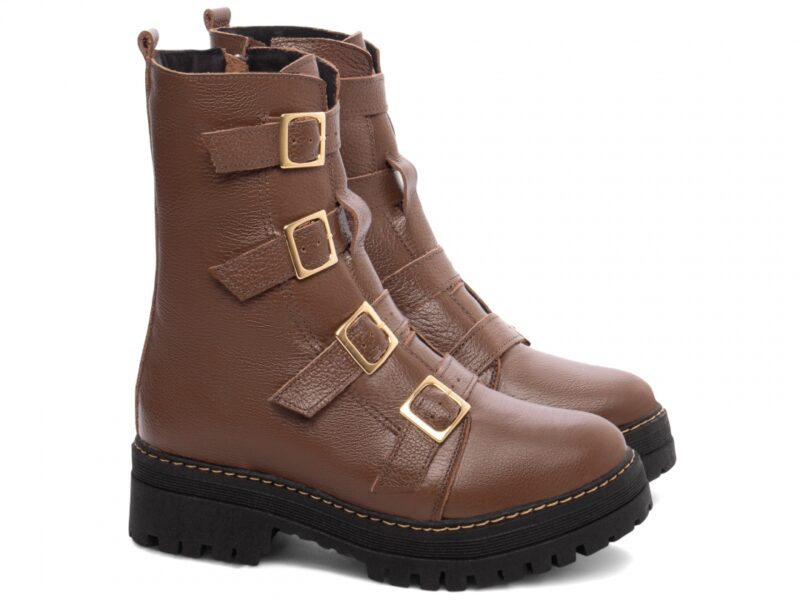 coturno feminino marrom vista lateral | VitriNerm