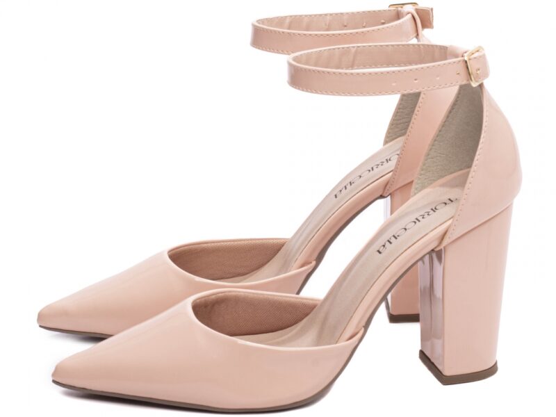 detalhe salto 9cm rosê scarpin feminino | VitriNerm
