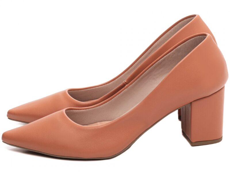 detalhe salto 6,5cm caramelo scarpin feminino | VitriNerm