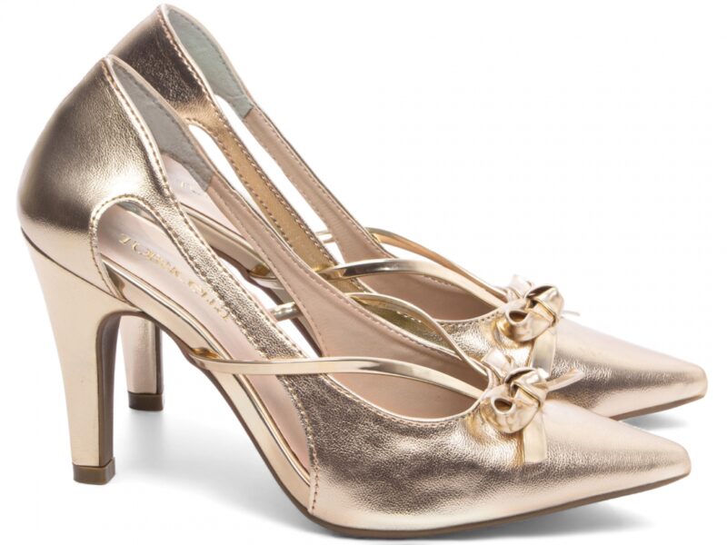 scarpin feminino dourado solado antiderrapante | VitriNerm