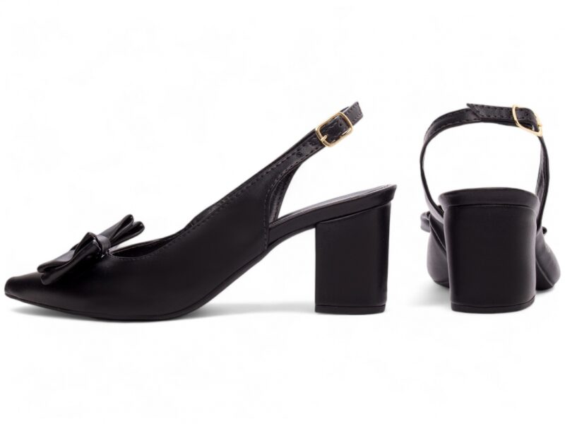 scarpin feminino preto vista lateral salto 6,5cm | VitriNerm