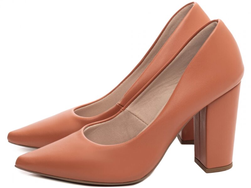 detalhe salto 9cm caramelo scarpin feminino | VitriNerm