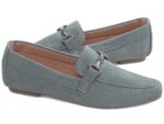 detalhe bico mocassim feminino azul feminino | VitriNerm