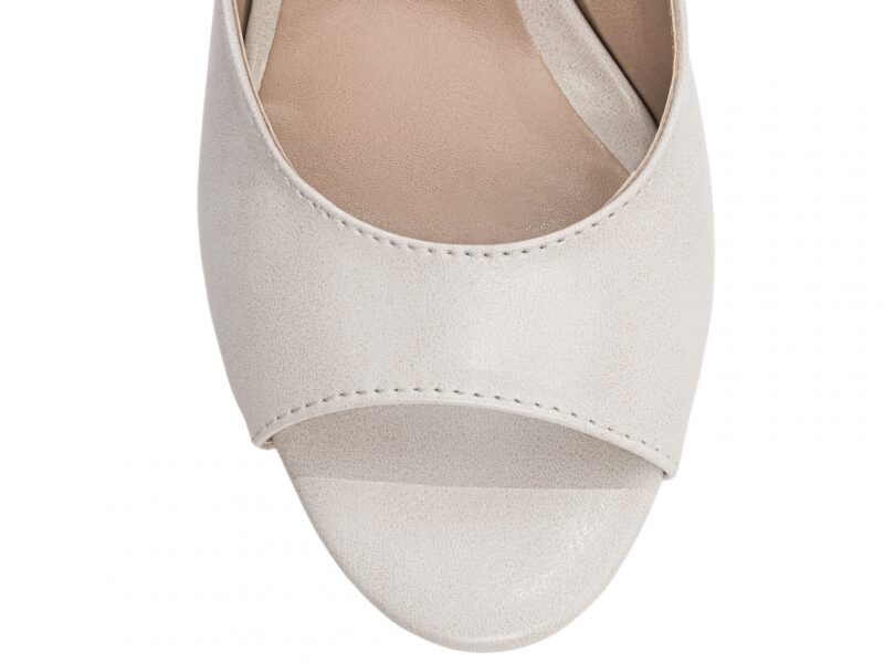 sandalia feminina off white salto 11cm elegante | VitriNerm