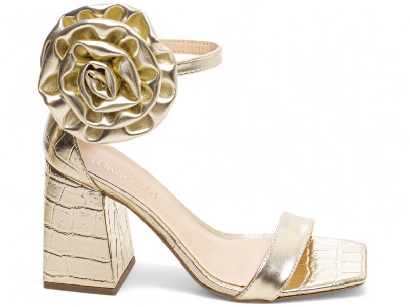 sandália dourada salto 9cm napa | VitriNerm