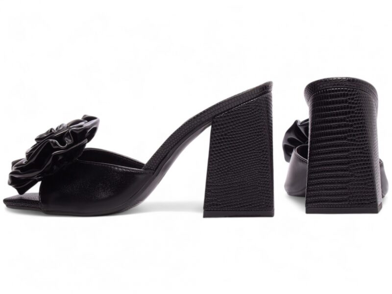 calçado feminino preto vista lateral salto 9cm | VitriNerm