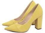 detalhe salto 9cm amarelo scarpin feminino | VitriNerm