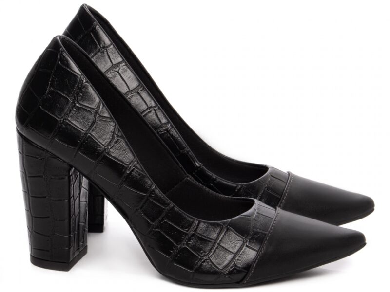 scarpin feminino preto solado antiderrapante | VitriNerm