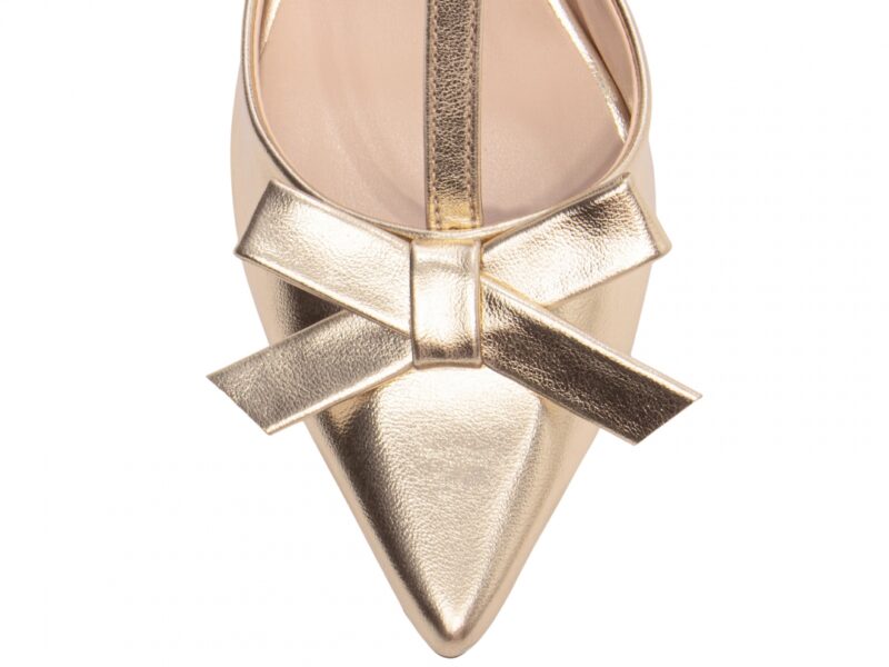 detalhe bico scarpin feminino dourado feminino | VitriNerm