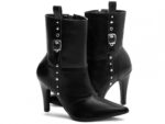 detalhe salto 9cm preta bota feminina | VitriNerm