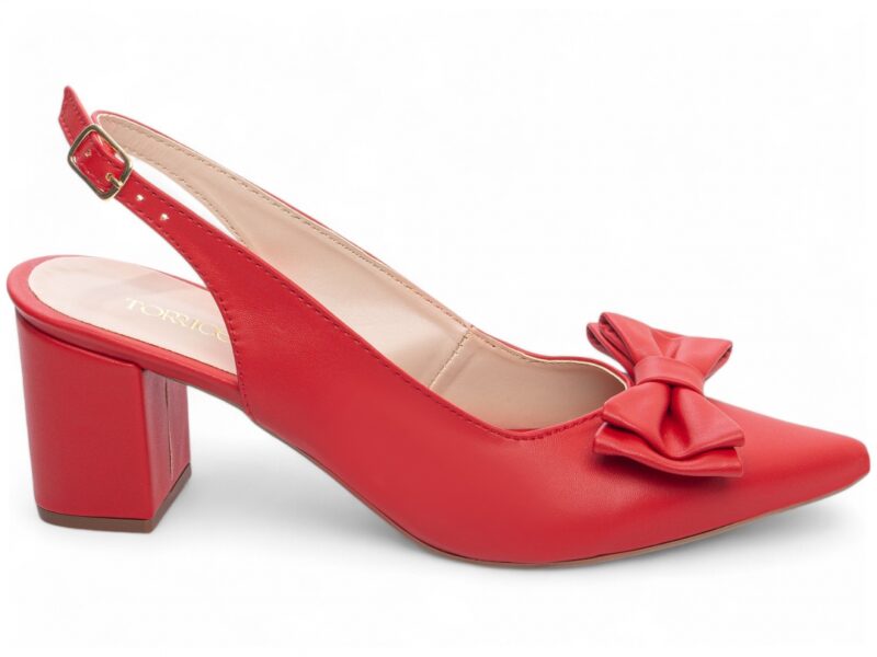 scarpin vermelho salto 6,5cm napa | VitriNerm