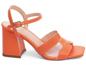 sandália laranja salto 7cm napa | VitriNerm
