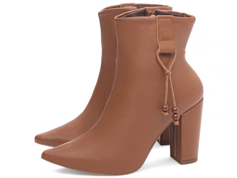 detalhe salto 9cm caramelo bota feminina | VitriNerm