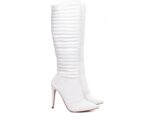 detalhe salto 12cm branca bota feminina | VitriNerm