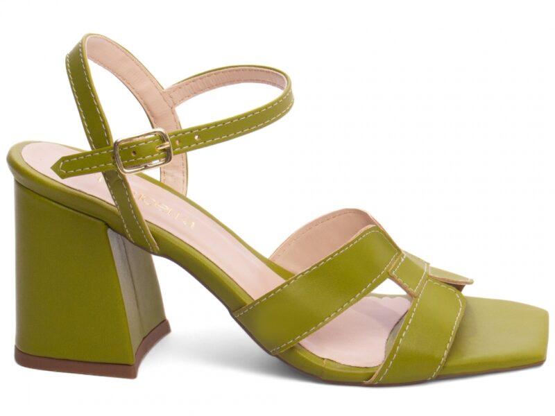 sandália dourada salto 7cm napa | VitriNerm