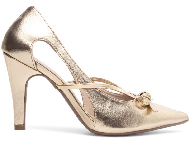scarpin feminino dourado par completo | VitriNerm