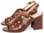 detalhe salto 7cm caramelo ankle boot feminino | VitriNerm