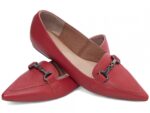 mocassim vermelho bico fino napa | VitriNerm