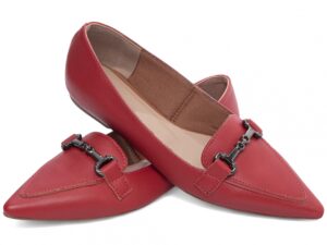 mocassim vermelho bico fino napa | VitriNerm