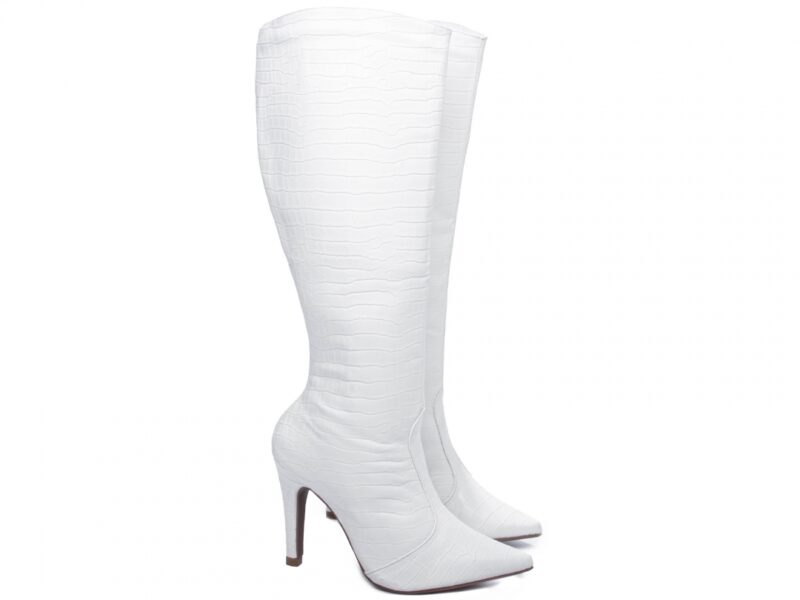 bota feminina branca solado antiderrapante | VitriNerm
