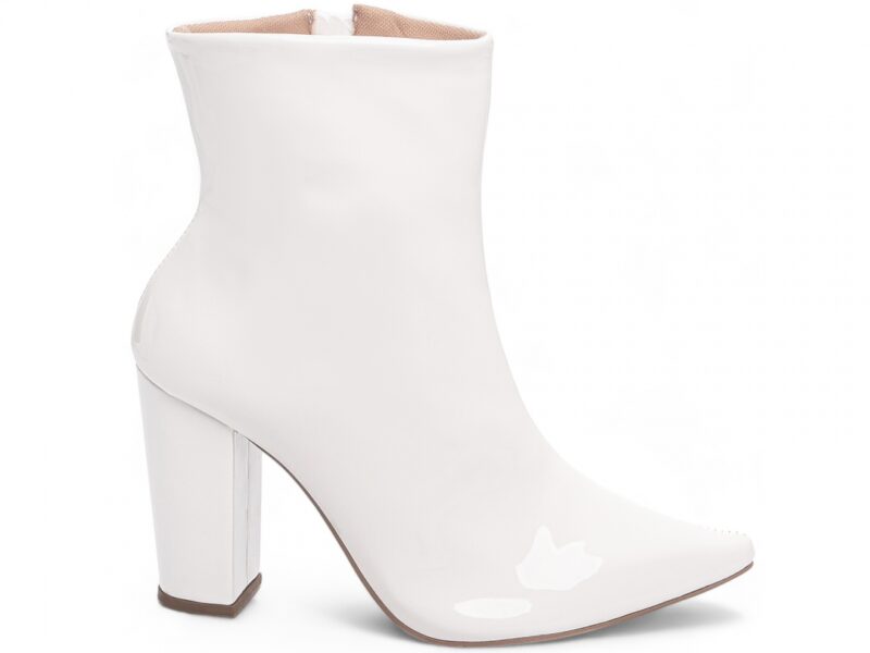 bota branco salto 9cm verniz | VitriNerm