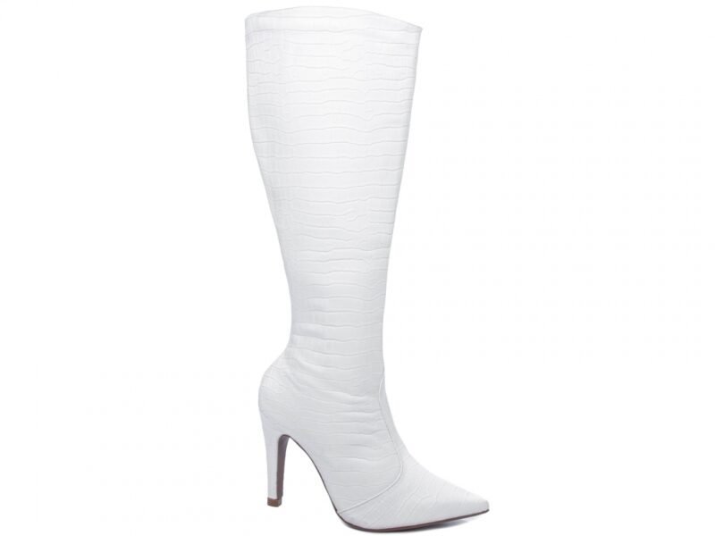 bota branca salto 10cm napa | VitriNerm