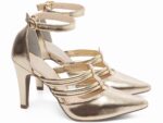 scarpin feminino dourado solado antiderrapante | VitriNerm