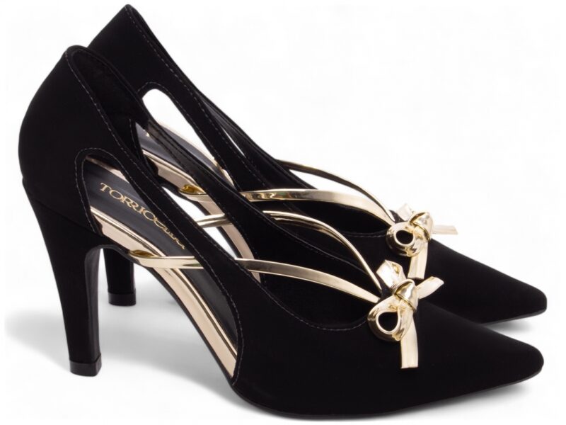 scarpin feminino preto solado antiderrapante | VitriNerm