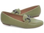 detalhe bico mocassim feminino verde feminino | VitriNerm