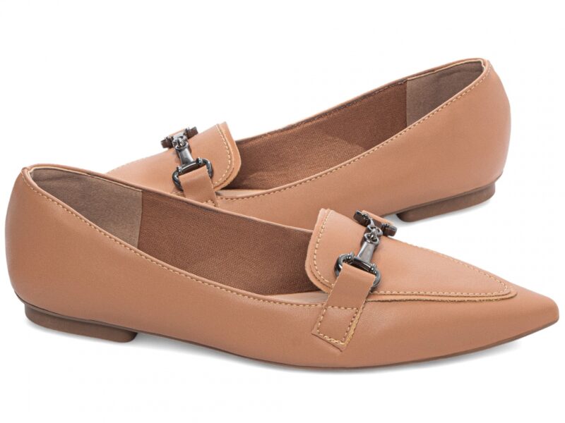 detalhe bico mocassim feminino caramelo feminino | VitriNerm