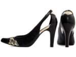 scarpin feminino preto vista lateral salto 9cm | VitriNerm
