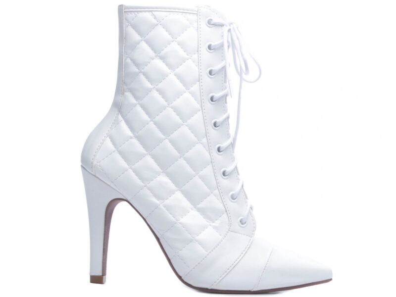 bota feminina branca par completo | VitriNerm