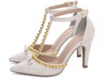 detalhe salto 9cm off white scarpin feminino | VitriNerm