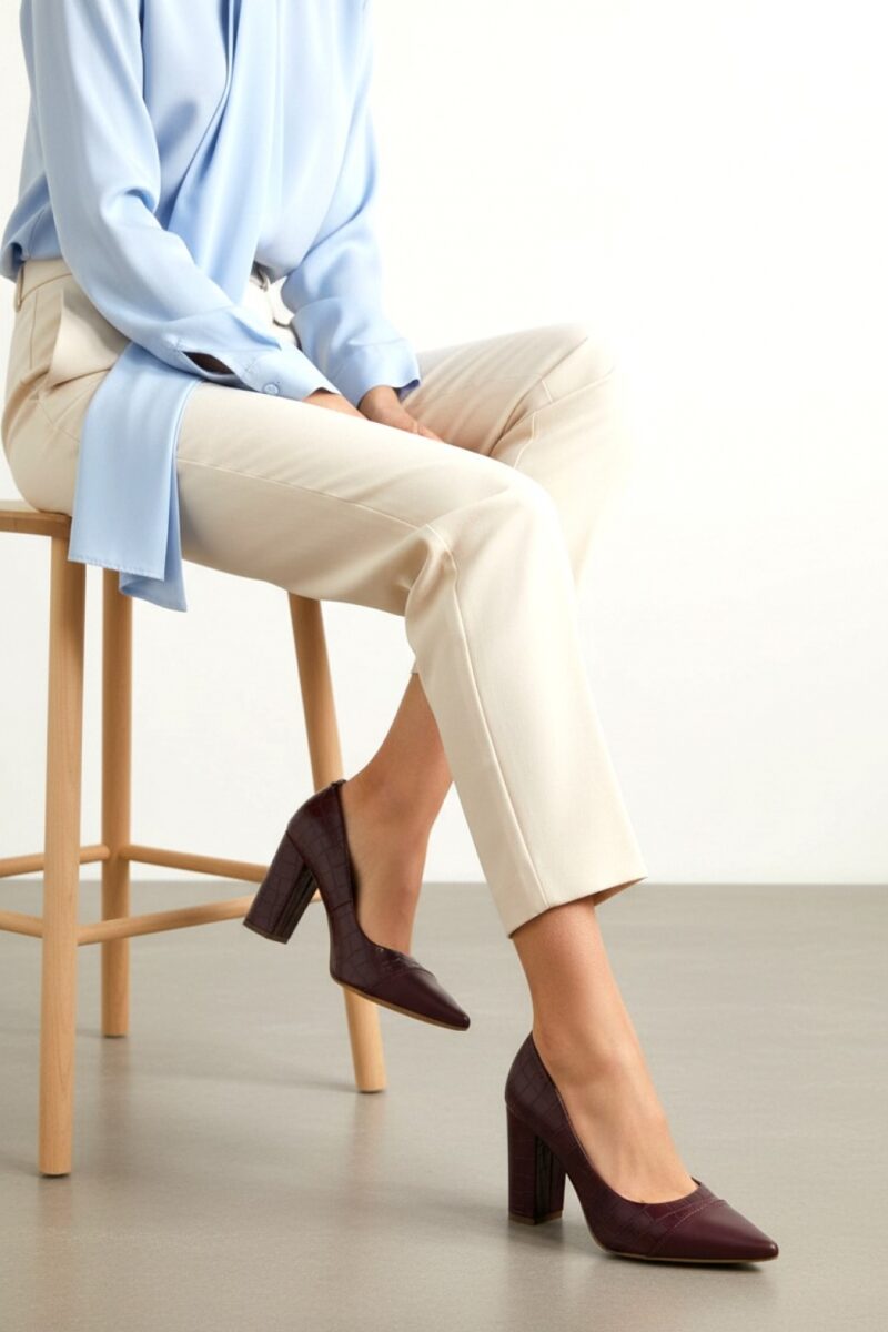 scarpin feminino bordô feminino elegante comprar | VitriNerm