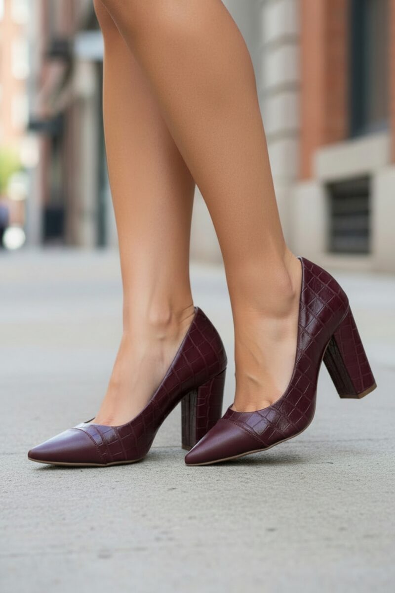 scarpin feminino bordô feminino elegante comprar | VitriNerm