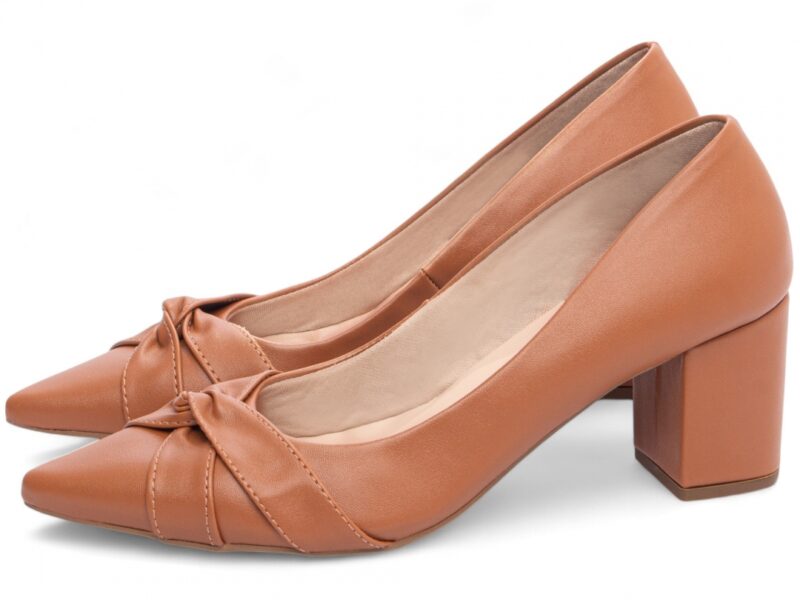 detalhe salto 6,5cm caramelo scarpin feminino | VitriNerm